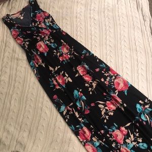 Zattcas ladies multicolor floral maxi dress medium